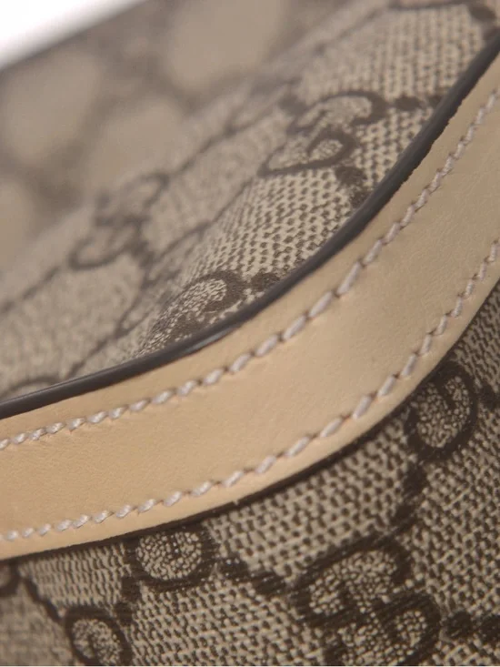 ♥️Gucci Padlock Beige GG Supreme Canvas Shoulder Tote with Gold Chain Handles♥️ - Picture 13 of 16